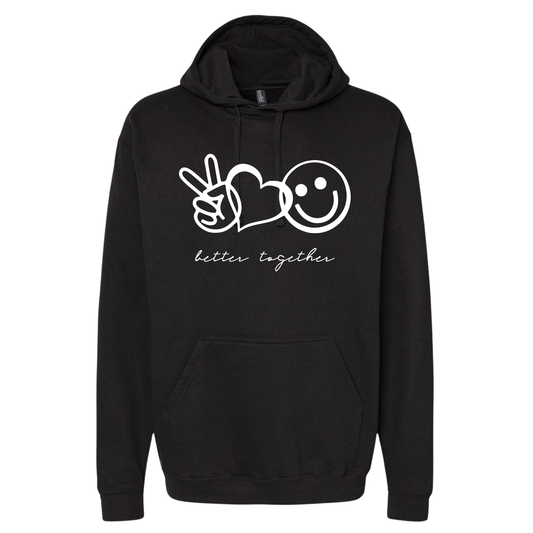 “Peace, Love, and Happiness” Hoodie