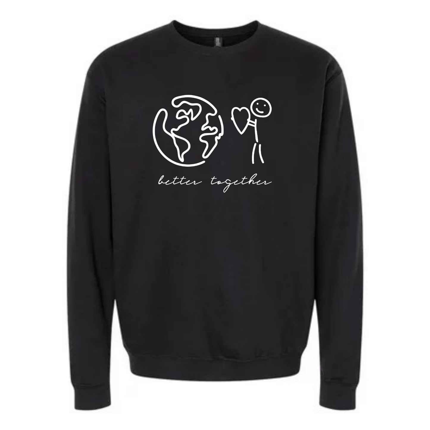 Black “World Love” Crewneck