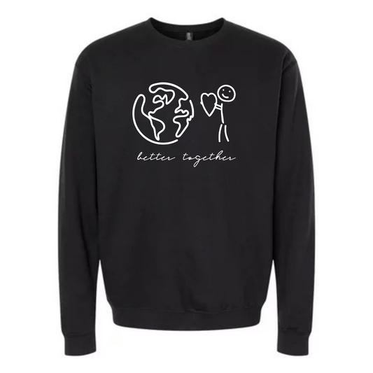 Black “World Love” Crewneck